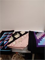 3 small decorative quilts