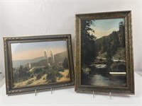 Framed landscape and desert photo