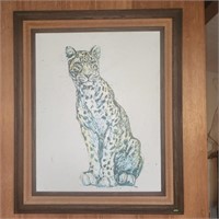 Fritz R Hug Leopard Print on Canvas