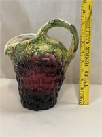 Vintage Ceramic Grapes Pitcher