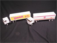 Two semitrailer trucks 18" long: Kraft Caramels