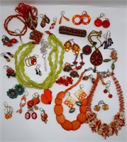 Orange Costume Fashion Jewelry