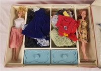Vtg Barbie & Midge Case W/ Dolls & Accessories