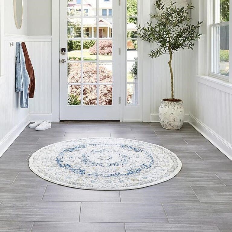 nuLOOM 4'  Traditional Verona Round Rug