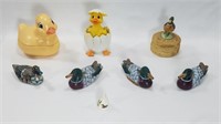 Lot of 8 Duck Themed Decor Items