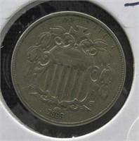 1869 5 Cent Shield Nickel.