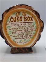 VTG Effco Ceramic Cuss Log Cuss Box Coin Bank