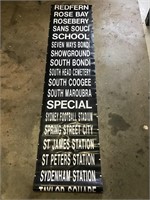 Sydney Bus Scroll Plastic approx 2m x 45cm wide
