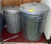 Aluminum Trash Cans with Lids, 24-27in
(Bidding