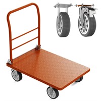 PYGHWNXH Heavy Duty Platform Carts, Steel Flat Ca