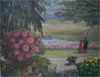 Popolo - Oil on Canvas Landscape Painting