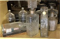 Assortment of Decanters, Jars & Bottles. 8 pcs