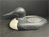 Signed G.A. Paul Carved Duck Decoy.