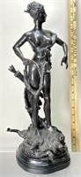 Vintage Tall Estate Bronze Statue See Photos for