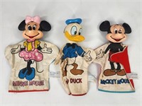 MICKEY & MINNIE MOUSE, DONALD DUCK HAND PUPPETS