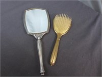 Art Nouveau Brush & Handheld Mirror