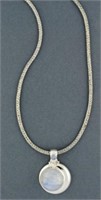 *Snake Chain Moonstone Necklace for Women*