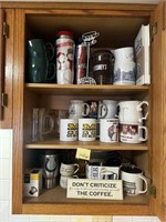 Coffee Cups & Misc. In Cabinet