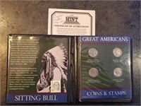 BUFFALO NICKEL COIN AND STAMP BOOK