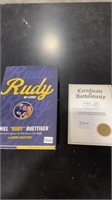 Rudy my story Daniel “Rudy” Ruettiger book signed
