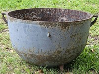 Large Outdoor Iron Cauldron / Planter