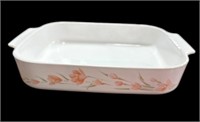 10 x 13 “ Peach Floral Corning Ware Casserole