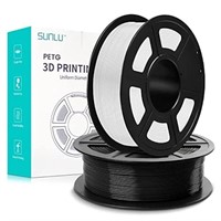 Sunlu 3D Printer Filament- 2PCS- Black and White