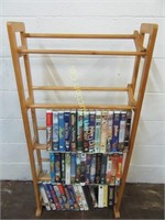 Wooden DVD/Video Rack, Kids Videos, Disney,