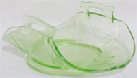 Vintage Uranium Green Glass Bon Bon