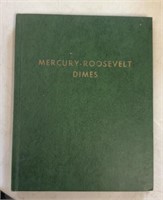 EMPTY COIN BOOK-MERCURY & ROOSEVELT DIMES