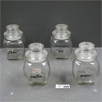 4 Pc. Glass Cannister Set