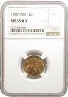 NGC MS-65 Red 1909 V.D.B. Lincoln Cent