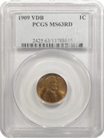 PCGS MS-63 Red 1909 V.D.B Lincoln Cent
