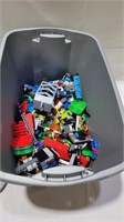 Tub with lid full of legos