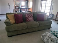 Sofa w/ Matching Love Seat & Floor Lamp