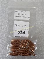 Bullets, 22 Cal. Spitzer Cannelure, 80 Gr., Qty:17