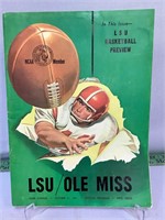 LSU vs Ole Miss Oct 31 1963 football program