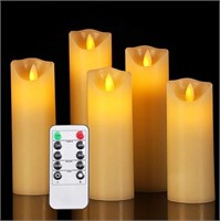 SM3592  OSHINE LED Moving Wick Candles Set of 5,