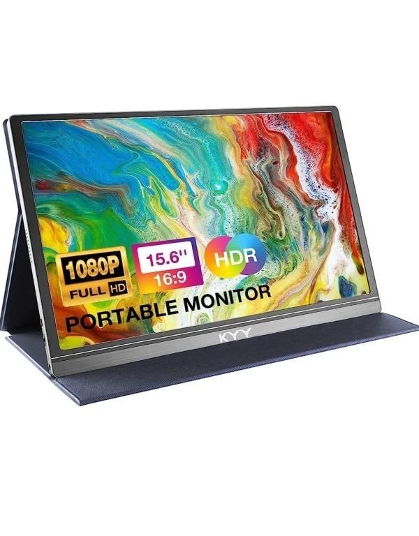 KYY Portable Monitor 15.6inch 1080P FHD USB-C,