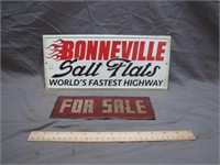 Pair of new Old Stock Tin Signs