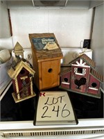 3 Bird Houses (sold as a lot)