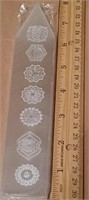 Etched Chakra Selenite Pointed Ruler Style Chargin