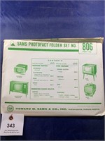 Vintage Sams Photofact Folder No 806 Console TVs