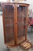 Vintage Curved Front Curio Cabinet.