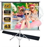 Projector Screen and Stand 72 inch Portable