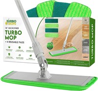 Turbo Microfiber Mop Floor Cleaning System - 18-in