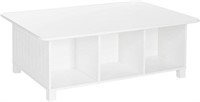 $250 Kids 6 Cubby Storage Activity Table - White