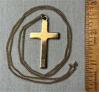Sterling Cross w/Chain See Photos for Details