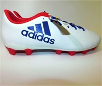 126 ADIDAS RED/WHITE/BLUE CLEATS - WOMEN'S SIZE 8