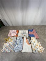 Vintage Flour sack fabric aprons from 1940s